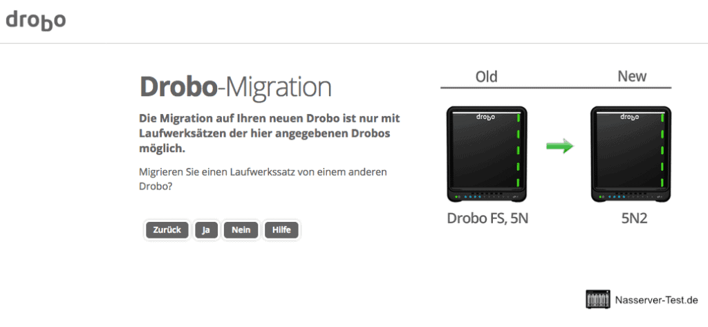 Drobo Assistent Migration